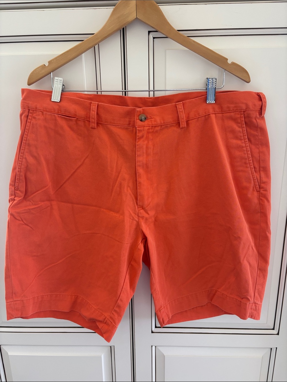 Polo Ralph Lauren Chino Classic 9” Shorts Golf Travel Preppy Orange Mens Size 38